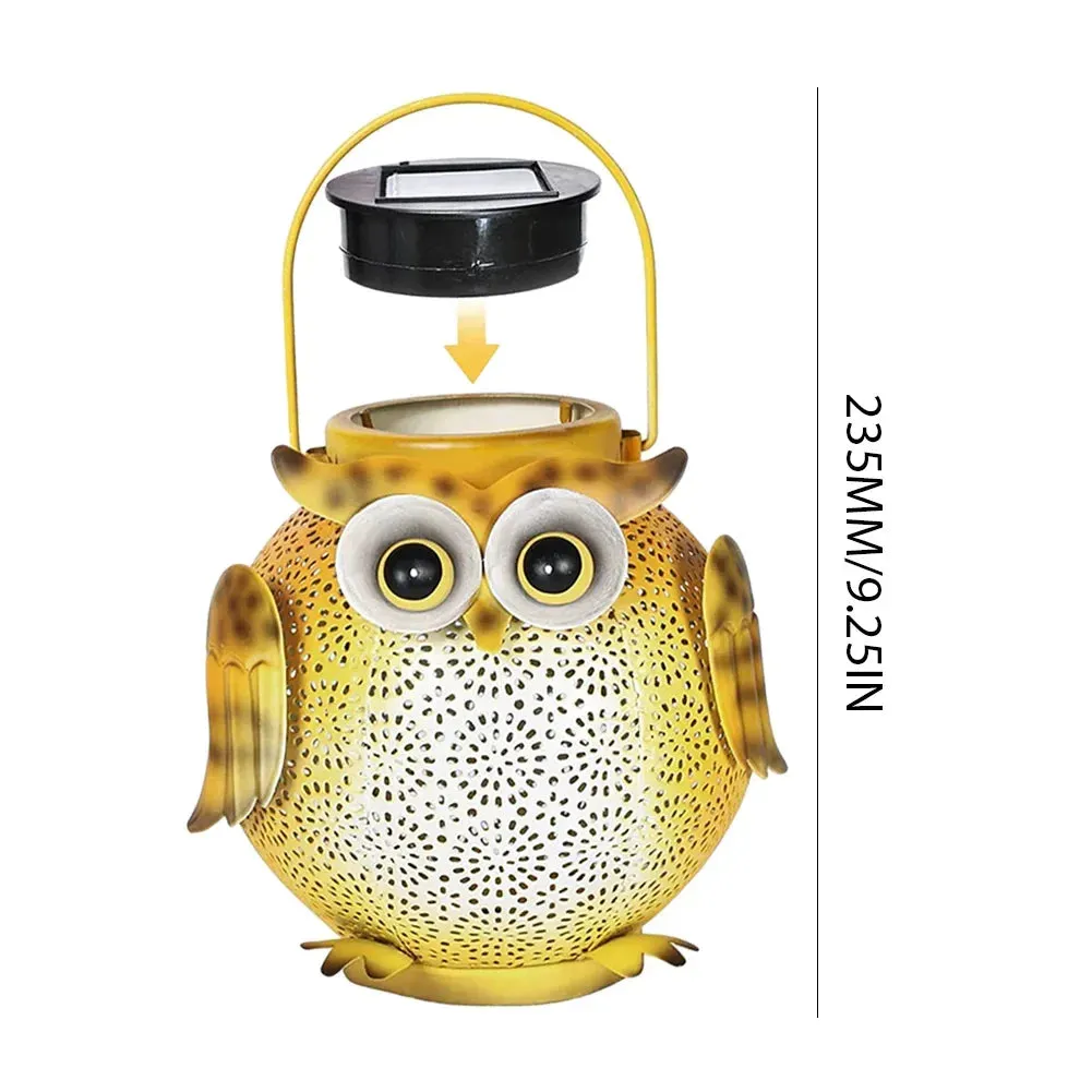LED Solar Light Outdoor Hanging Landscape Lamp Projector Lamp Waterproof Camping Light Owl Night Light Garden Decoration Light