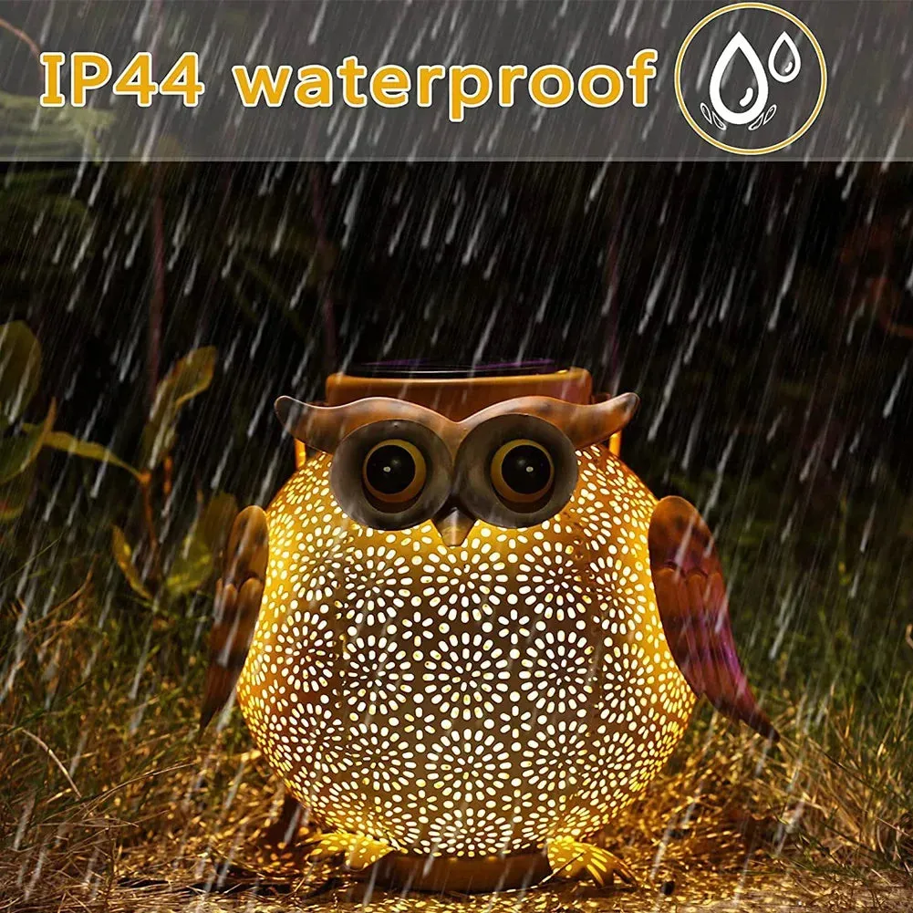LED Solar Light Outdoor Hanging Landscape Lamp Projector Lamp Waterproof Camping Light Owl Night Light Garden Decoration Light