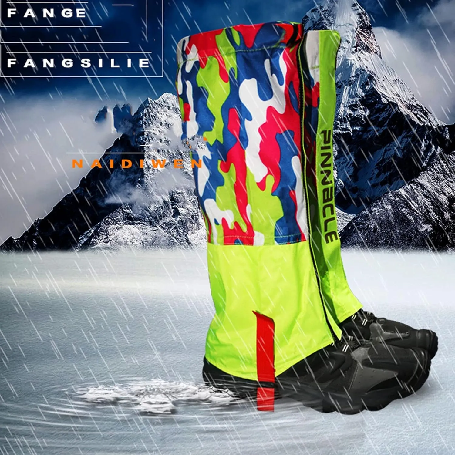 Leg Gaiters, Personalized Camouflage, Breathable, Waterproof, Snake-Proof Hiking Boots, Suitable for Hiking and Desert Jungle Camping Snow Boots Leggings (Color : A, Size : Large)
