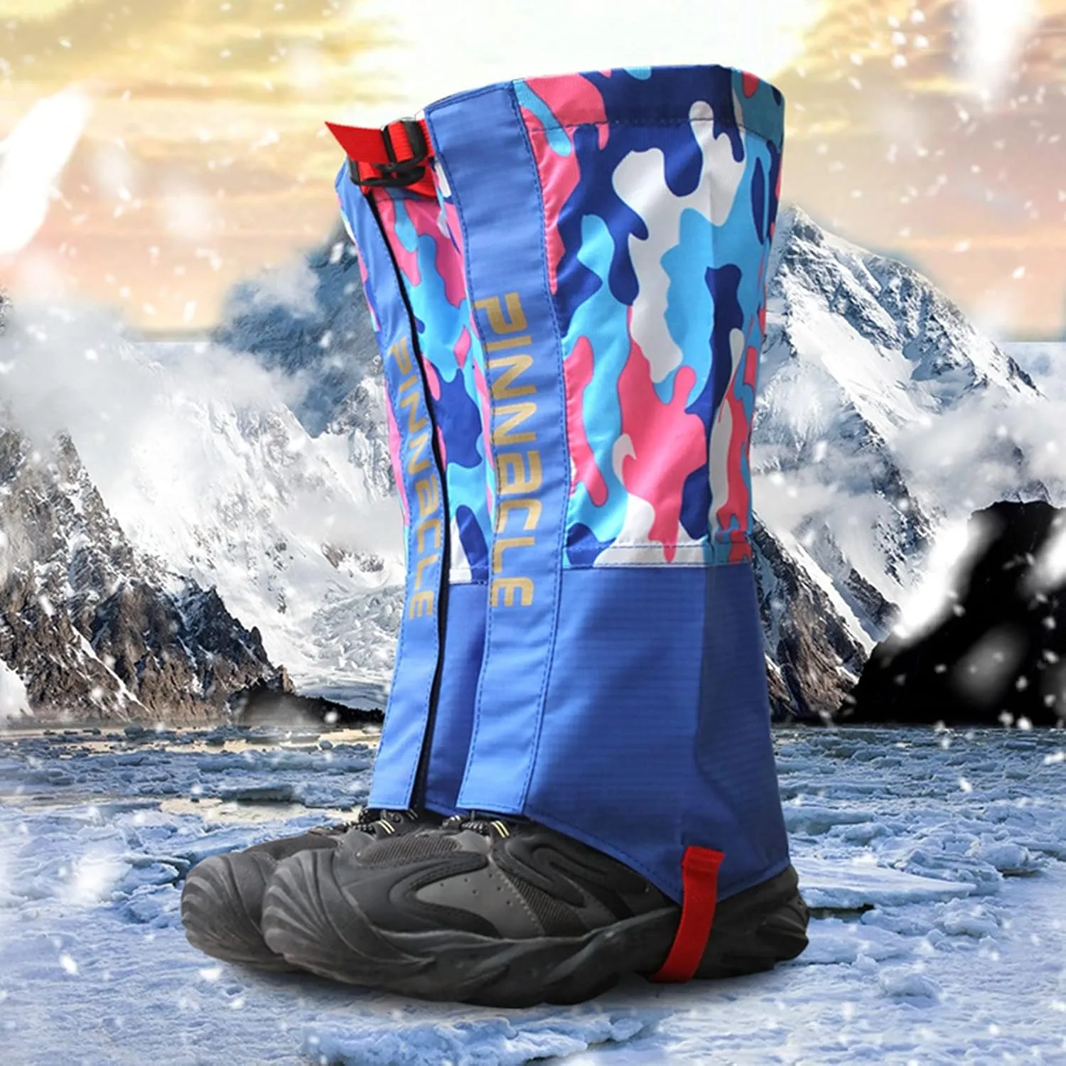Leg Gaiters, Personalized Camouflage, Breathable, Waterproof, Snake-Proof Hiking Boots, Suitable for Hiking and Desert Jungle Camping Snow Boots Leggings (Color : A, Size : Large)