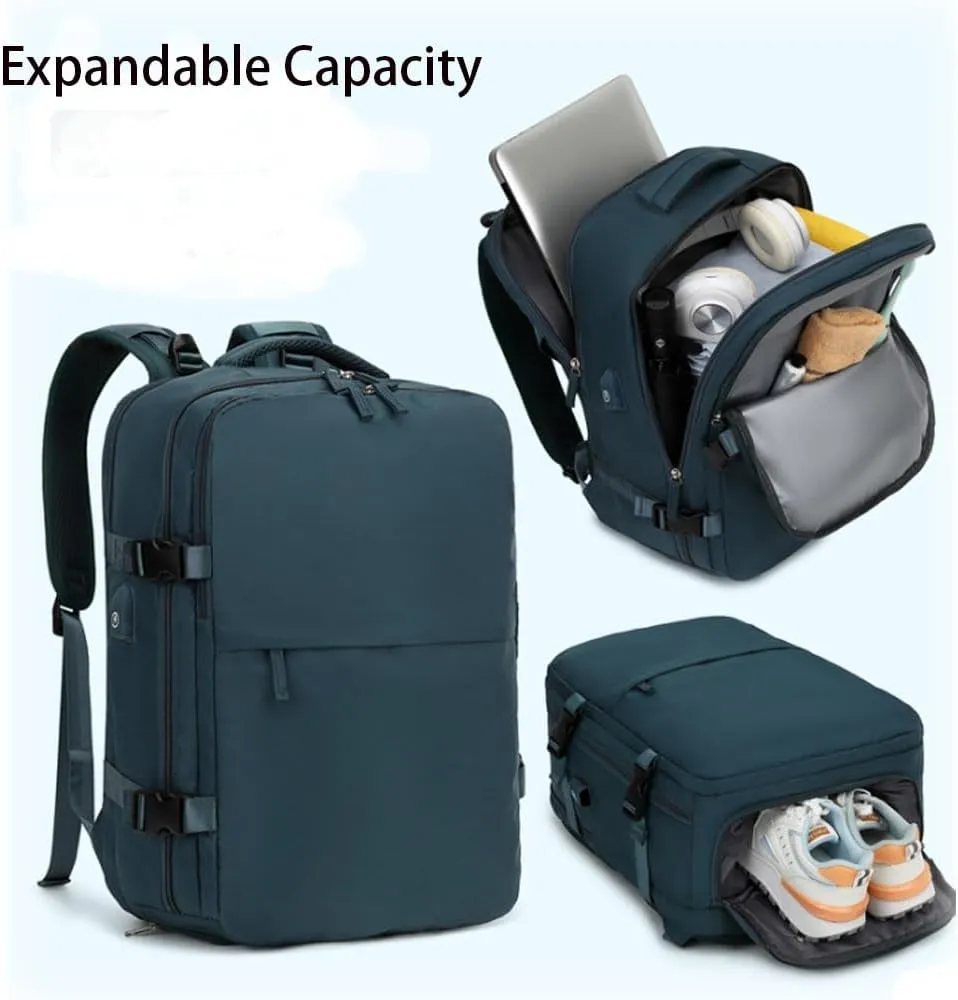 Levettevac Backpack, Levettevac Mochila, Expandable Large Capacity, with Separate Shoe Compartment (Pink)