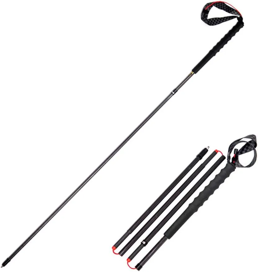 Lightweight Collapsible Carbon Fiber Trekking Poles-2 Pack Strong Folding Best Walking Stick,Anti-Shock Extendable Hiking Pole for Camping, Mountainin (2pc Pack 110cm)