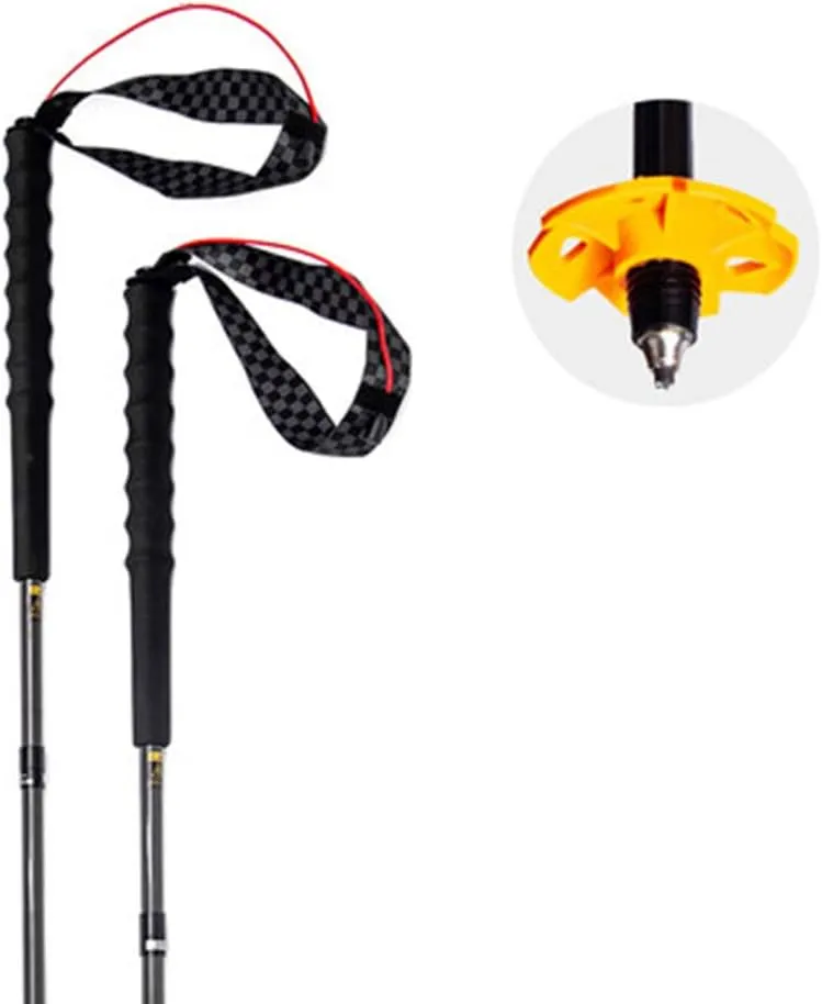 Lightweight Collapsible Carbon Fiber Trekking Poles-2 Pack Strong Folding Best Walking Stick,Anti-Shock Extendable Hiking Pole for Camping, Mountainin (2pc Pack 110cm)
