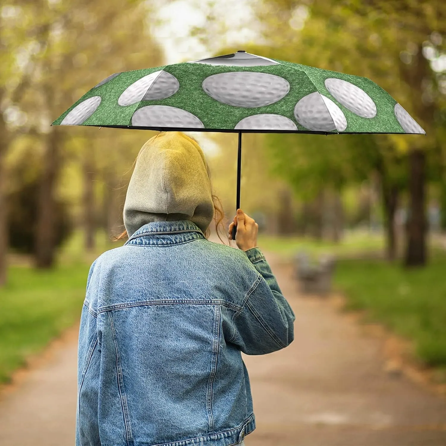 Lightweight Folding Umbrella, Portable Sun Travel Parasol, Compact Anti-UV Strong Rain Umbrella