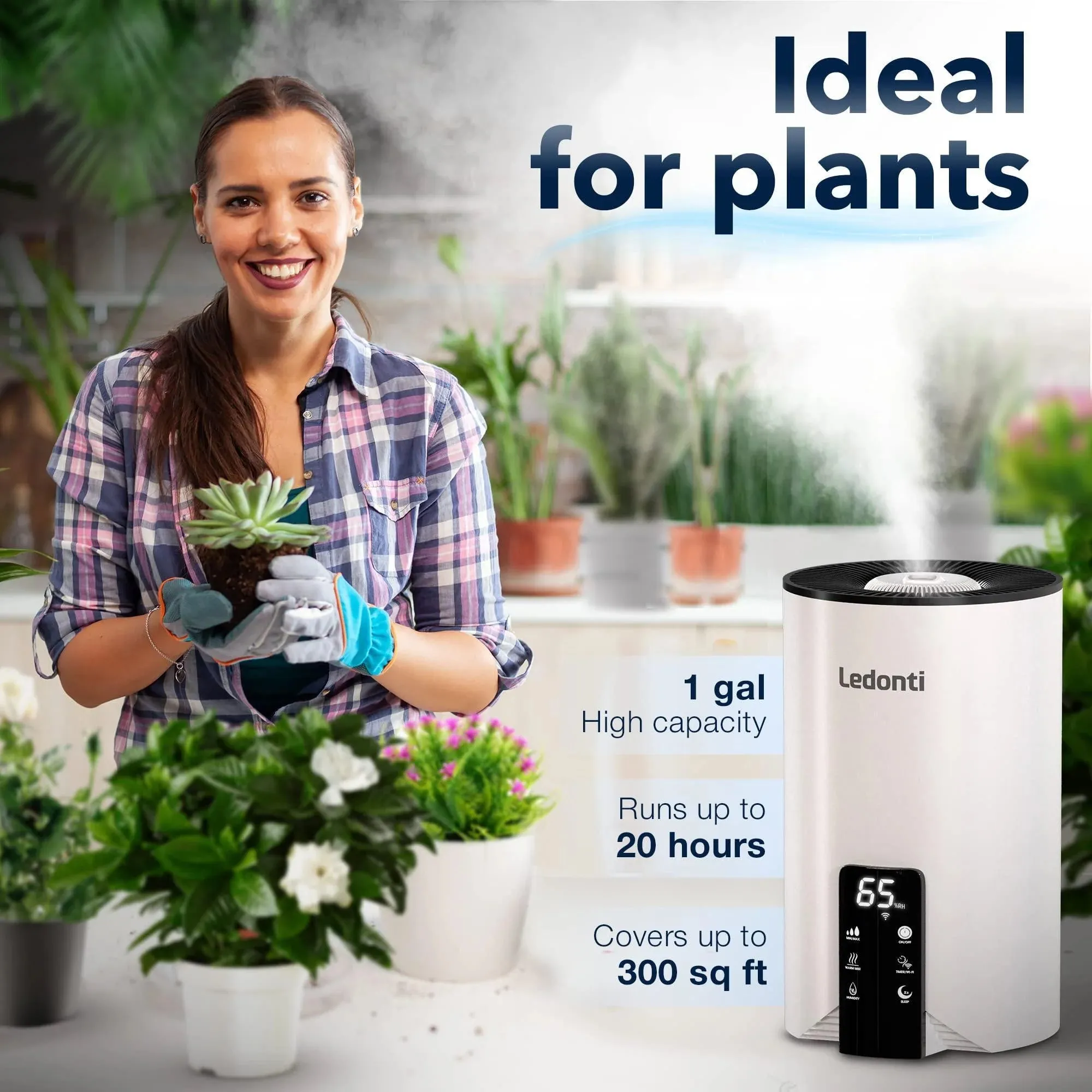 Limited edition (Cool 4L ! Control Warm) Bedroom Mist & for Fast-moving sale Dual Humidifier Humidifiers Wifi