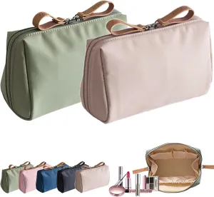 LONGLUAN Tidynook Makeup Bag Small, Tidynook Cosmetic Bag, Tidynook Lipstick Makeup Bag Mini, Tidynook Makeup Bag for Purse, Tidynook Makeup Pouch with Compartments (2PCS-B)