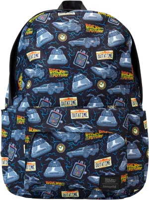 Loungefly Universal Back to The Future 40th Anniversary Nylon Full-Size Backpack