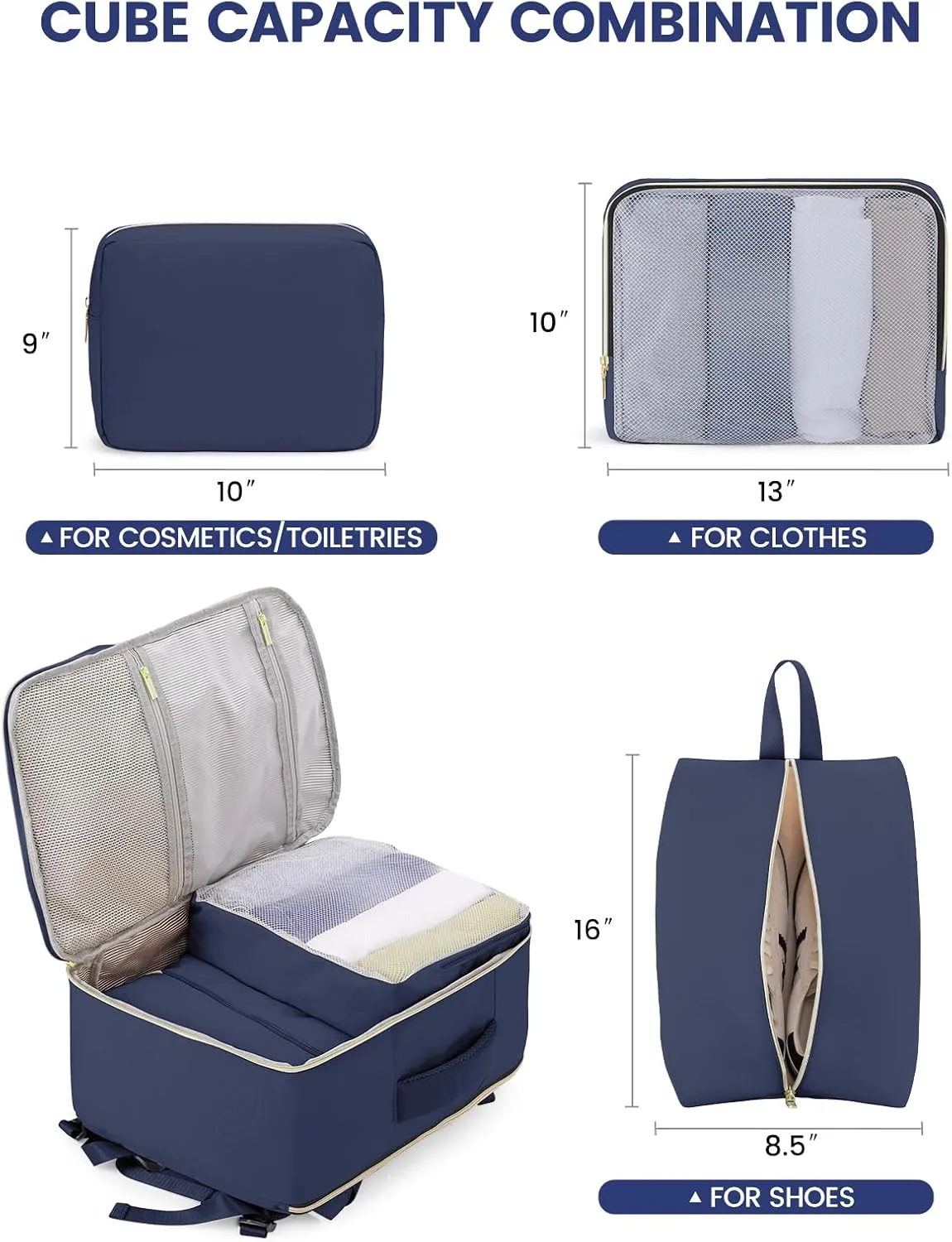 LOVEVOOK Travel Backpack for Women,40L Carry On Backpack for Airplanes,17.3 Inch Laptop Personal Item Travel Bag