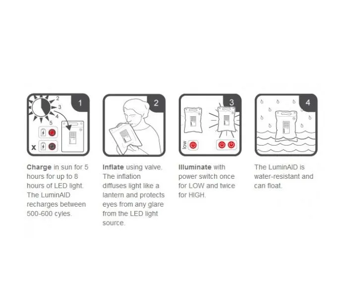 LuminAID PackLite 16 Inflatable Solar Light