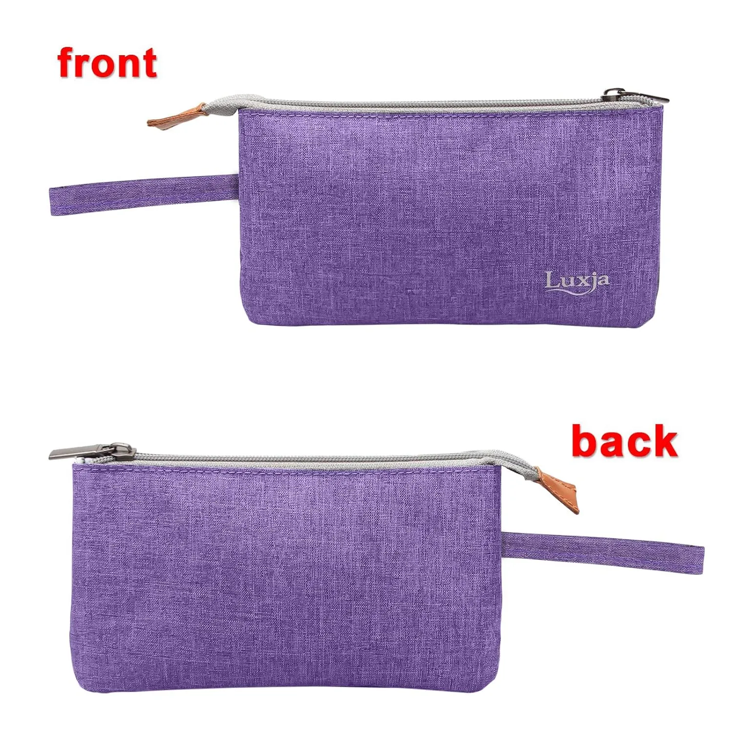 LUXJA Essential Oil Carrying Bag - Holds 9 Bottles (5ml-15ml, Also Fits for Roller Bottles), Portable Organizer for Essential Oil and Small Accessories, Purple