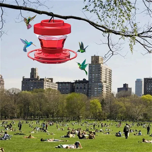 Luxora Hanging Bee Proof Hummingbird Water Feeders with Perch