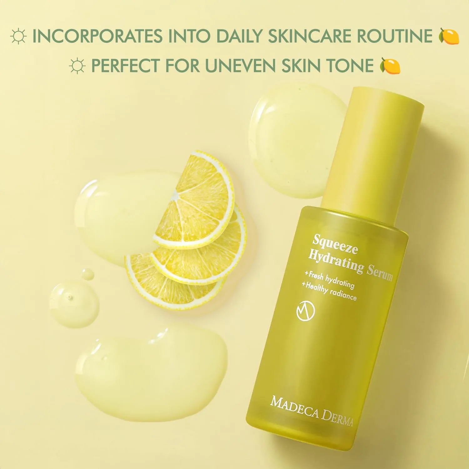 MADECA DERMA Squeeze Hydrating Facial Serum – Deep Hydration & Radiance with Prickly Pear Cactus, Carica Papaya, and Centella Asiatica, Korean Skincare for Fresh Squeezed Glow (1.08 fl oz)