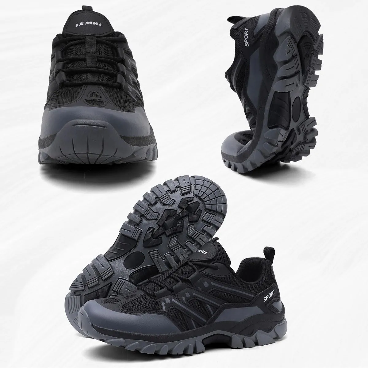 MAIZUN Men's Hiking Shoes Flexible Non-Slip Trekking Trail Shoes Lightweight Breathable Work Camping & Outdoors Walking Size 6.5-10.5