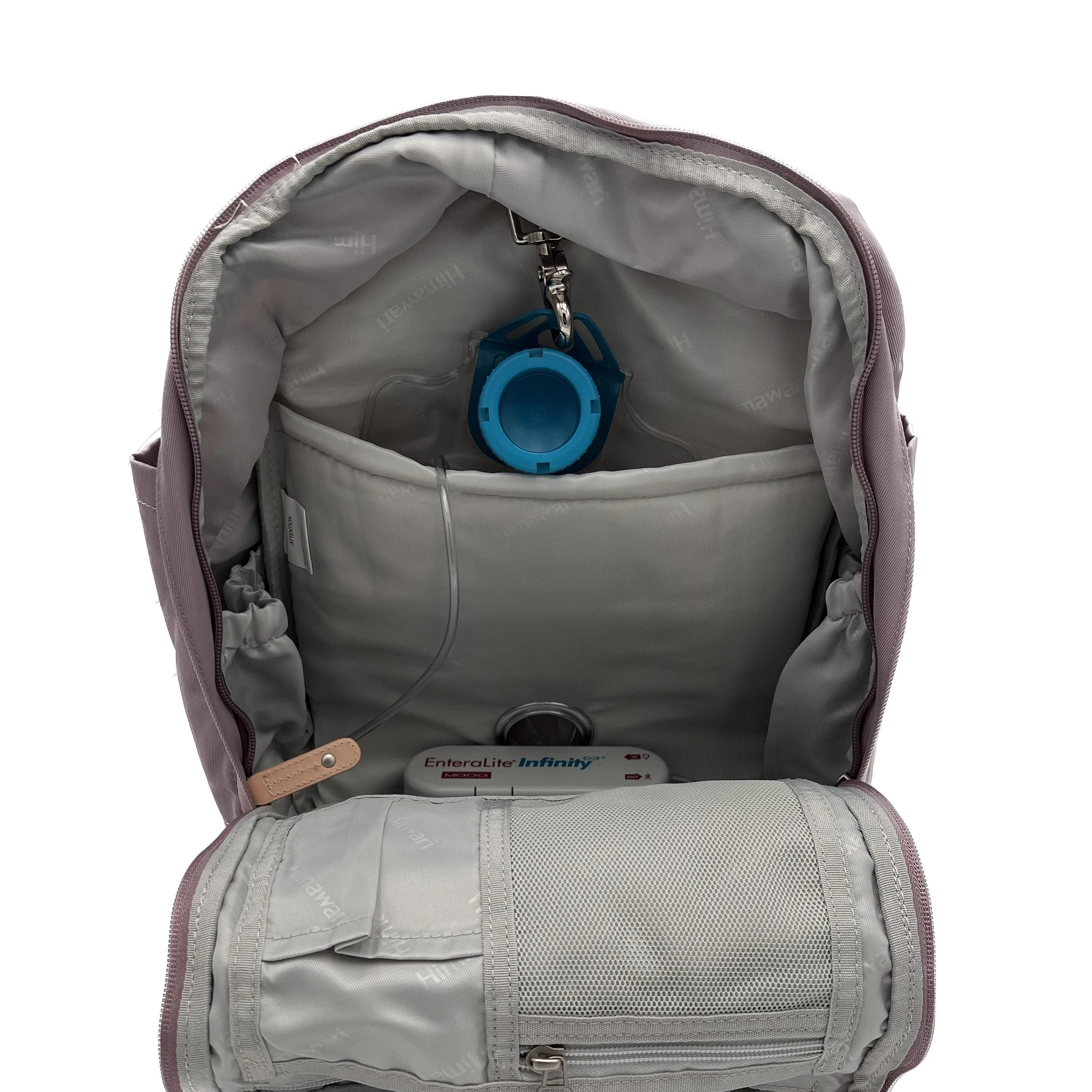 Medium Feeding Tube Backpack | Dusty Purple | Adapted for Kangaroo Joey and Enteralite Infinity | 15”