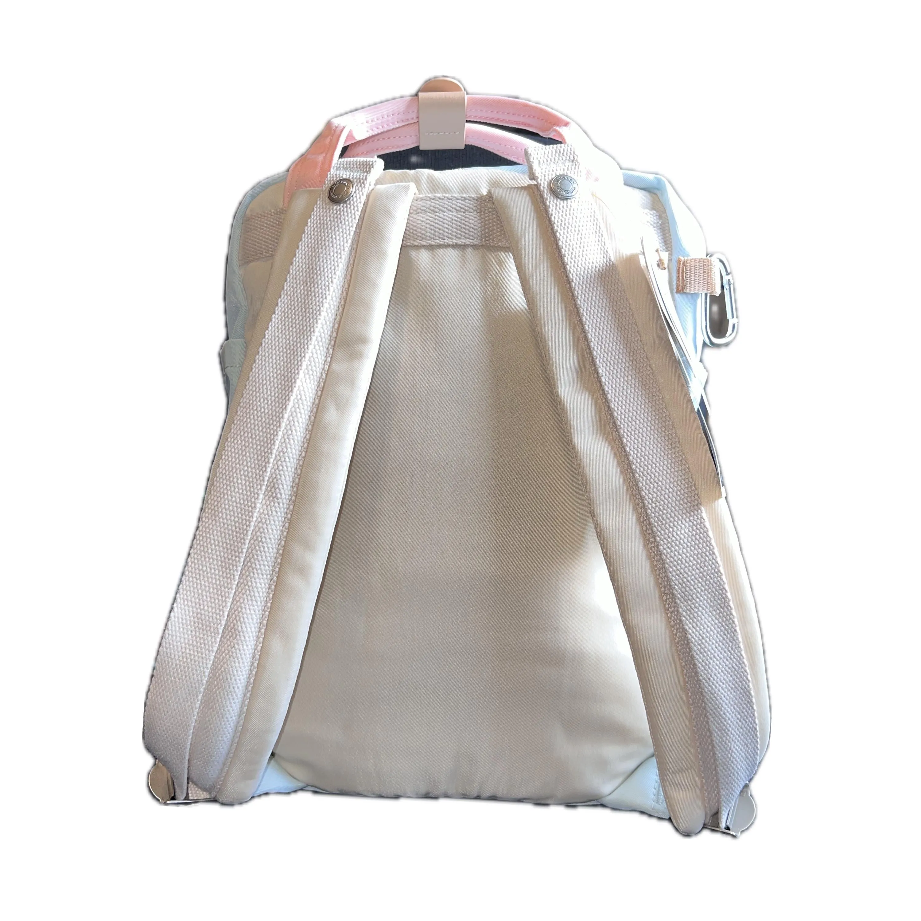 Medium Feeding Tube Backpack | Pastel Pink, Blue, and Cream | Adapted for Kangaroo Joey and Enteralite Infinity | 15”