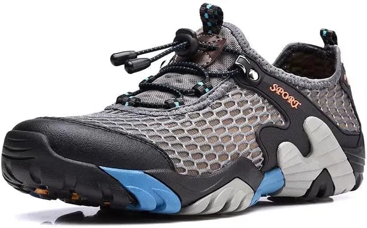 Men Women Breathable Mesh Hiking Shoes for Trekking Camping Aqua