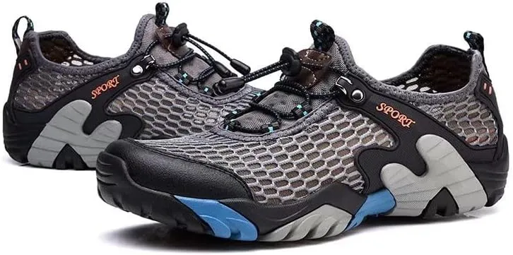 Men Women Breathable Mesh Hiking Shoes for Trekking Camping Aqua