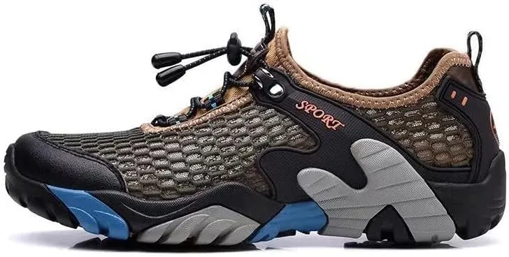 Men Women Breathable Mesh Hiking Shoes for Trekking Camping Aqua