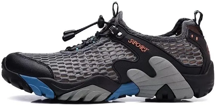Men Women Breathable Mesh Hiking Shoes for Trekking Camping Aqua