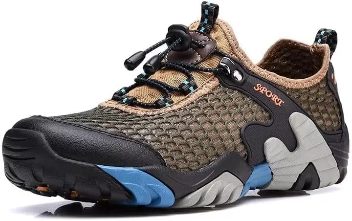 Men Women Breathable Mesh Hiking Shoes for Trekking Camping Aqua