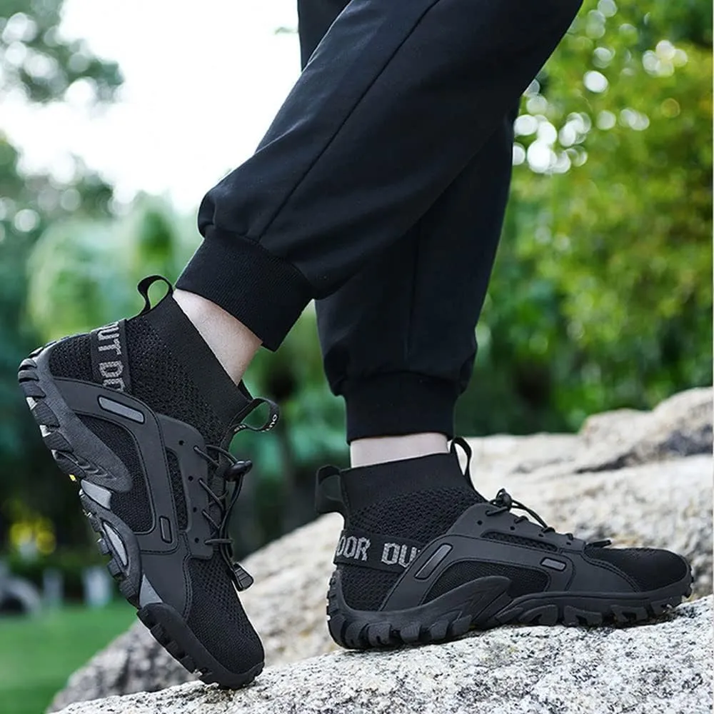 Mens Ankle High Walking Boots Arch Support Mid Top Hiking Trekking Footwear Light Anti-slip Hiking Boots,Durable,Comfortable Trails Shoes For Trekking Camping Backpacking Outdoor Hiking Shoes,38-48 EU