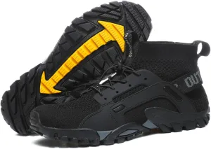 Mens Ankle High Walking Boots Arch Support Mid Top Hiking Trekking Footwear Light Anti-slip Hiking Boots,Durable,Comfortable Trails Shoes For Trekking Camping Backpacking Outdoor Hiking Shoes,38-48 EU