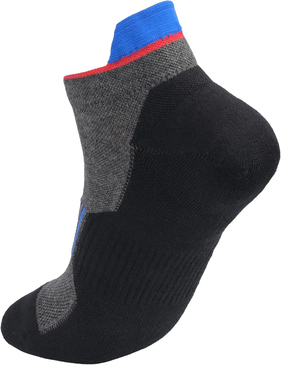 Men's Cushioned Anti Odor Blister Proof Quarter Crew Low Cut Compression Running Trekking Socks