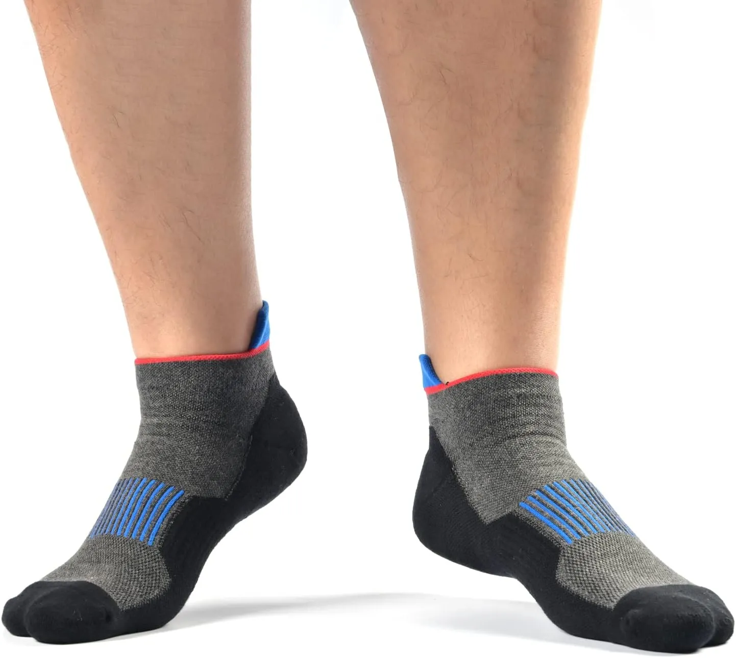 Men's Cushioned Anti Odor Blister Proof Quarter Crew Low Cut Compression Running Trekking Socks