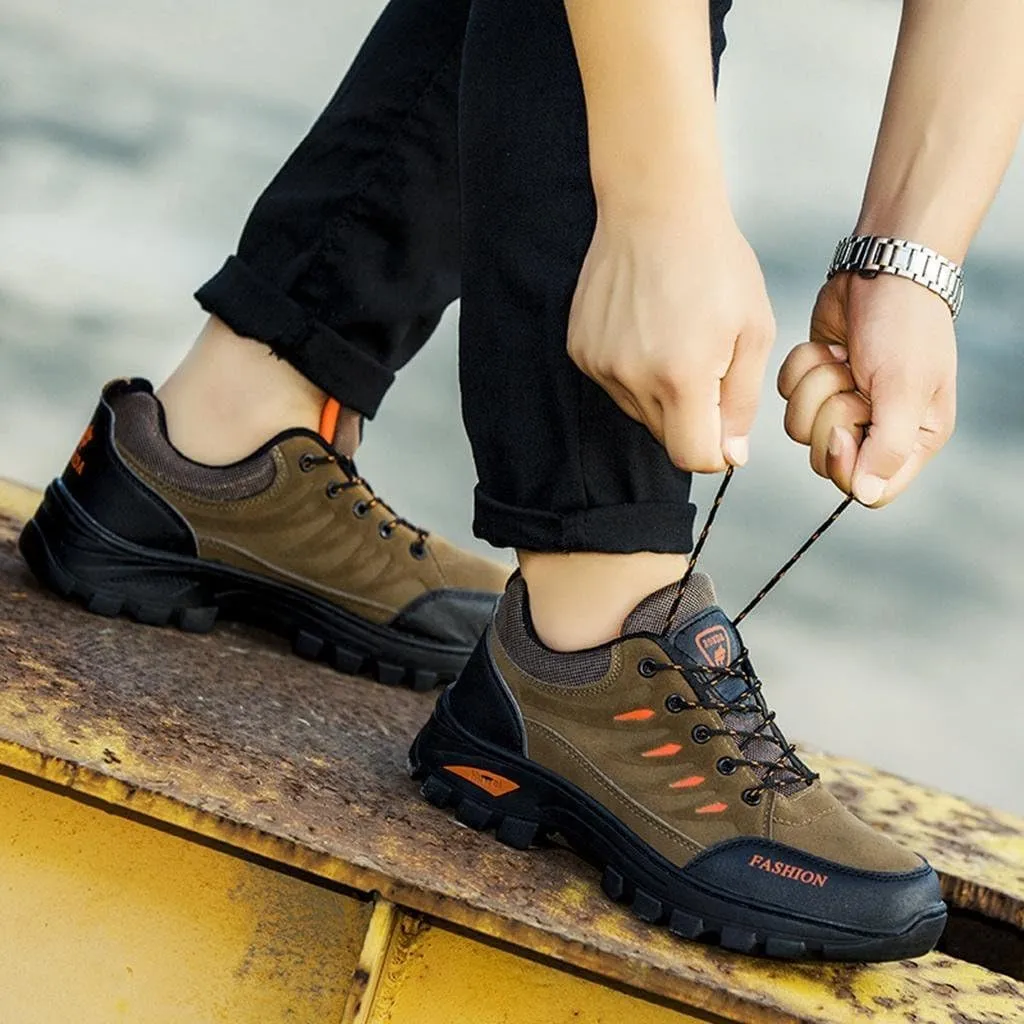 Men's Hiking Shoes Breathable Waterproof Non-Slip Outdoor Lightweight Low Top Ankle Boots Hike Trekking Camping Shoes