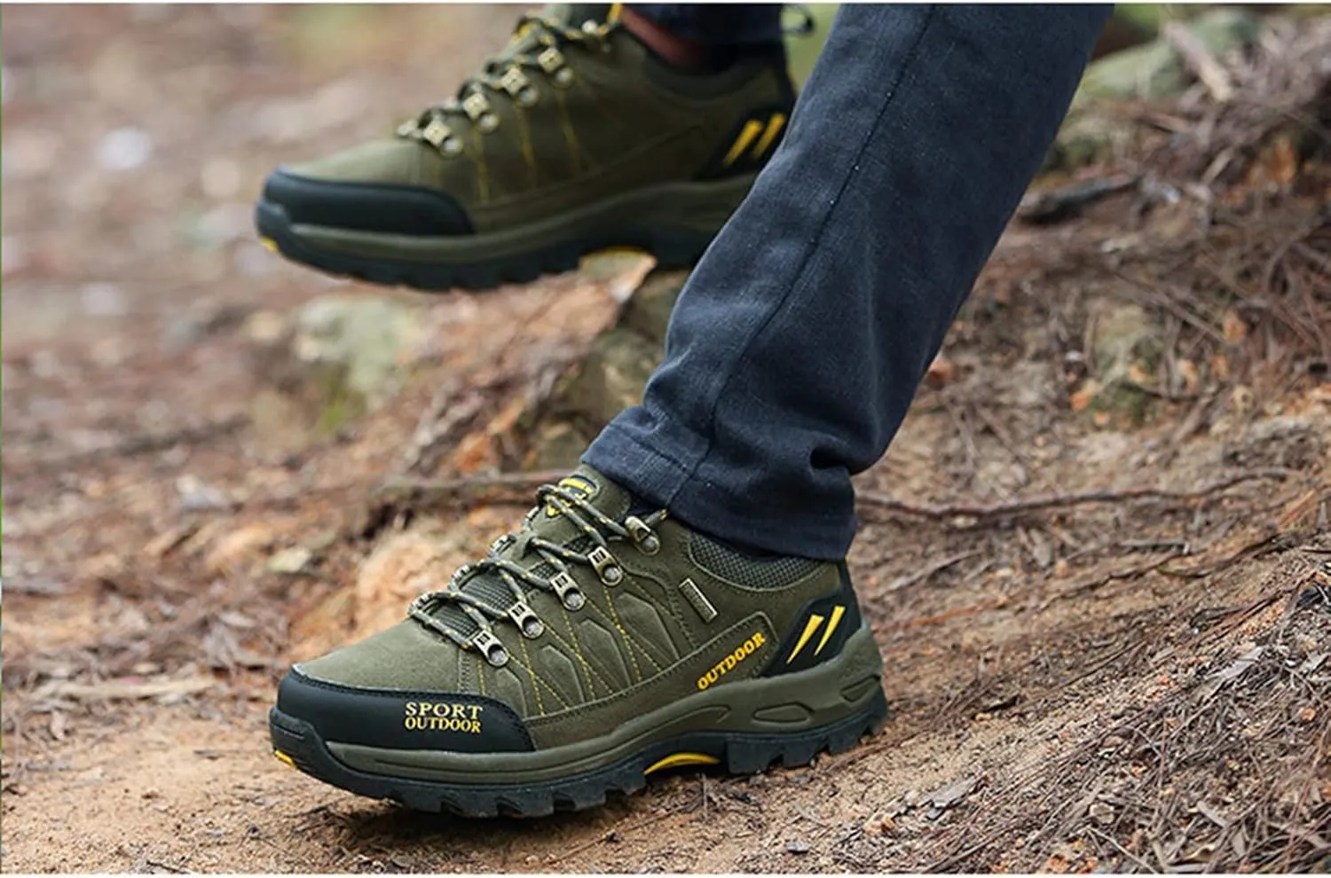 Men's Hiking Shoes Waterproof Anti Slip Hiking Boots Outdoor Lightweight Trekking Sneakers