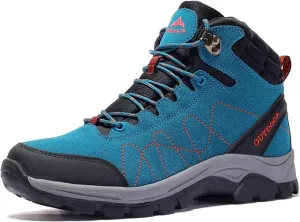 Men's Lace Up Hiking Shoes Waterproof Anti Slip Hiking Boots Outdoor Lightweight Trekking Sneakers Breathable Round Toe Outdoor Sports Shoes