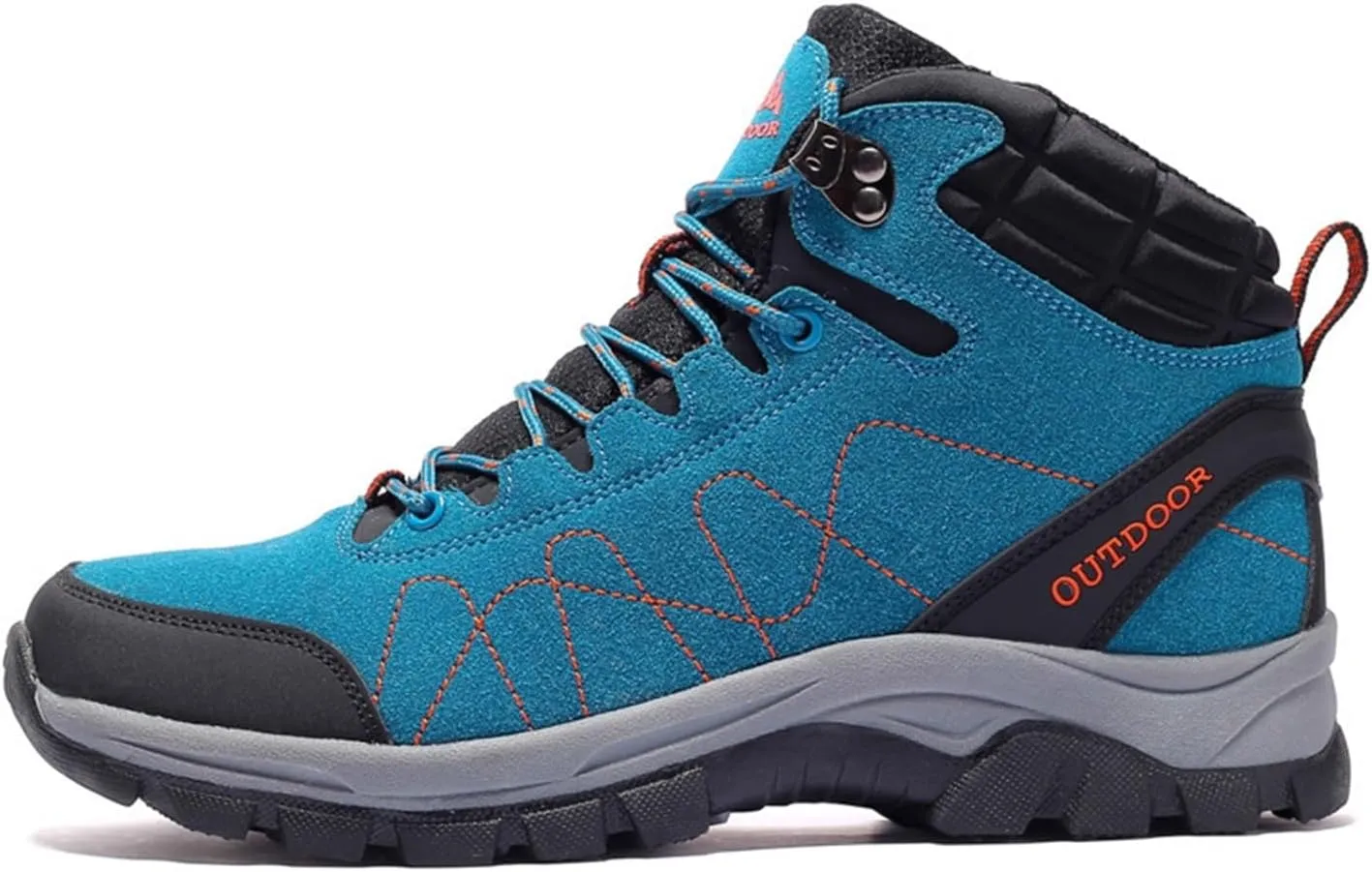 Men's Lace Up Hiking Shoes Waterproof Anti Slip Hiking Boots Outdoor Lightweight Trekking Sneakers Breathable Round Toe Outdoor Sports Shoes