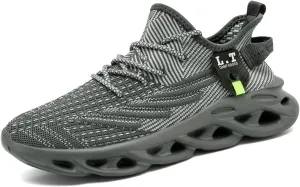 Mens Slip on Walking Running Shoes Non Slip Sneakers Work Sport Athletic Gym Sports Casual Fashion Lightweight Breathable