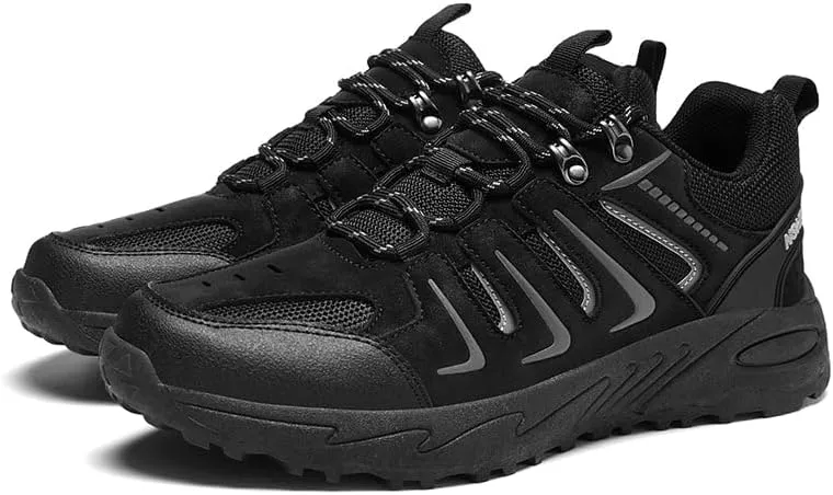 Men's Trekking Shoes Wear-Resistant Anti-Slip Outsole,Lightweight Comfort Soft Insole,Water-Proof Suede Upper Breathable Mesh for Outdoor Hiking Backpacking Camping