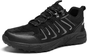 Men's Trekking Shoes Wear-Resistant Anti-Slip Outsole,Lightweight Comfort Soft Insole,Water-Proof Suede Upper Breathable Mesh for Outdoor Hiking Backpacking Camping
