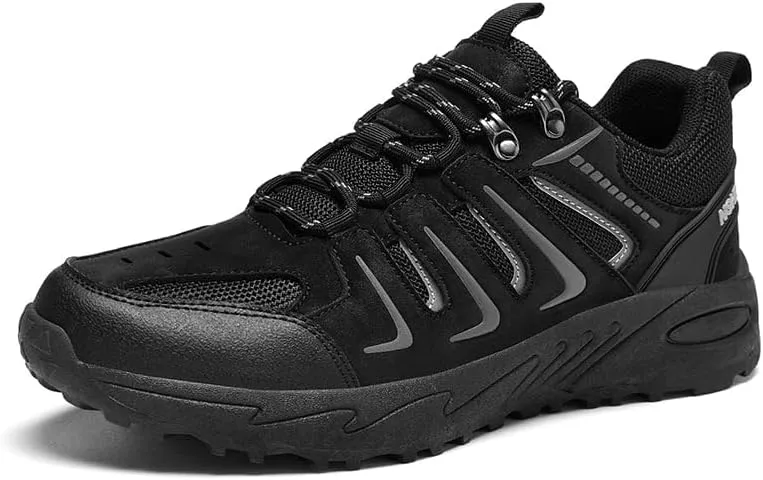 Men's Trekking Shoes Wear-Resistant Anti-Slip Outsole,Lightweight Comfort Soft Insole,Water-Proof Suede Upper Breathable Mesh for Outdoor Hiking Backpacking Camping