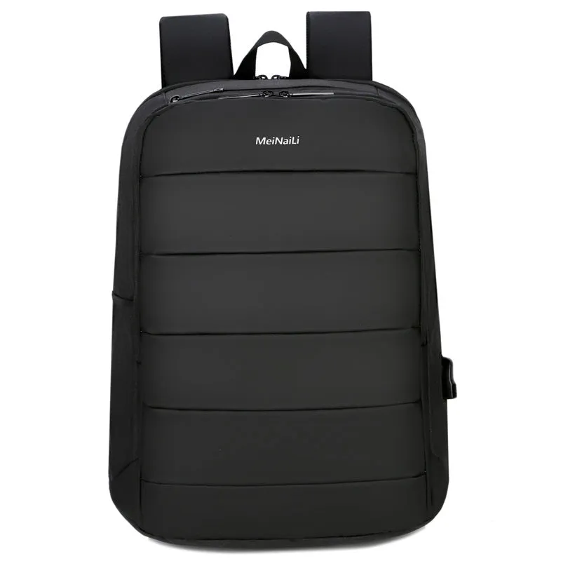 Men's USB Charging Anti-theft Waterproof Backpack Suitable for 15.6" Laptop