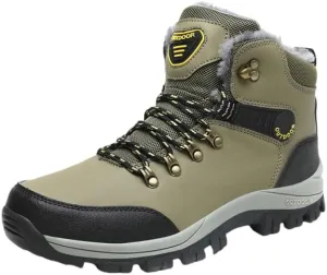 Men's Waterproof Hiking Boots Anti-Slip Lightweight Outdoor Mid Top Ankle Boot for Men Breathable Hiker Trekking Trails Shoes