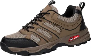 Men's Waterproof Hiking Shoes Anti Slip Ankle Boots Breathable Comfortable Lightweight Outdoor Walking Work Trekking Trails Shoes