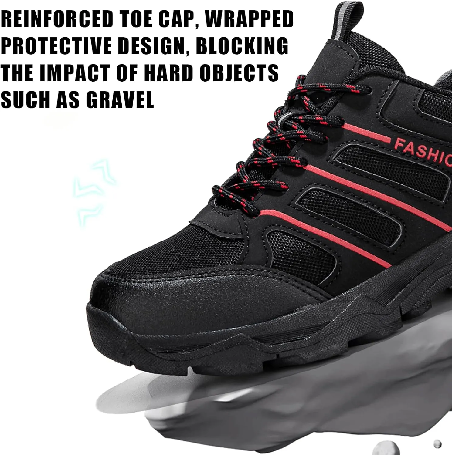 Men's Waterproof Hiking Shoes Anti Slip Ankle Boots Breathable Comfortable Lightweight Outdoor Walking Work Trekking Trails Shoes