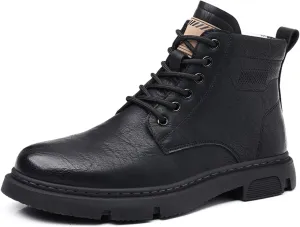 Mens Winter Snow Boots Water Resistant Warm Fur Lined Anti Slip Work Ankle Shoes Casual Lightweight Hiking Outdoor Trekking Boot