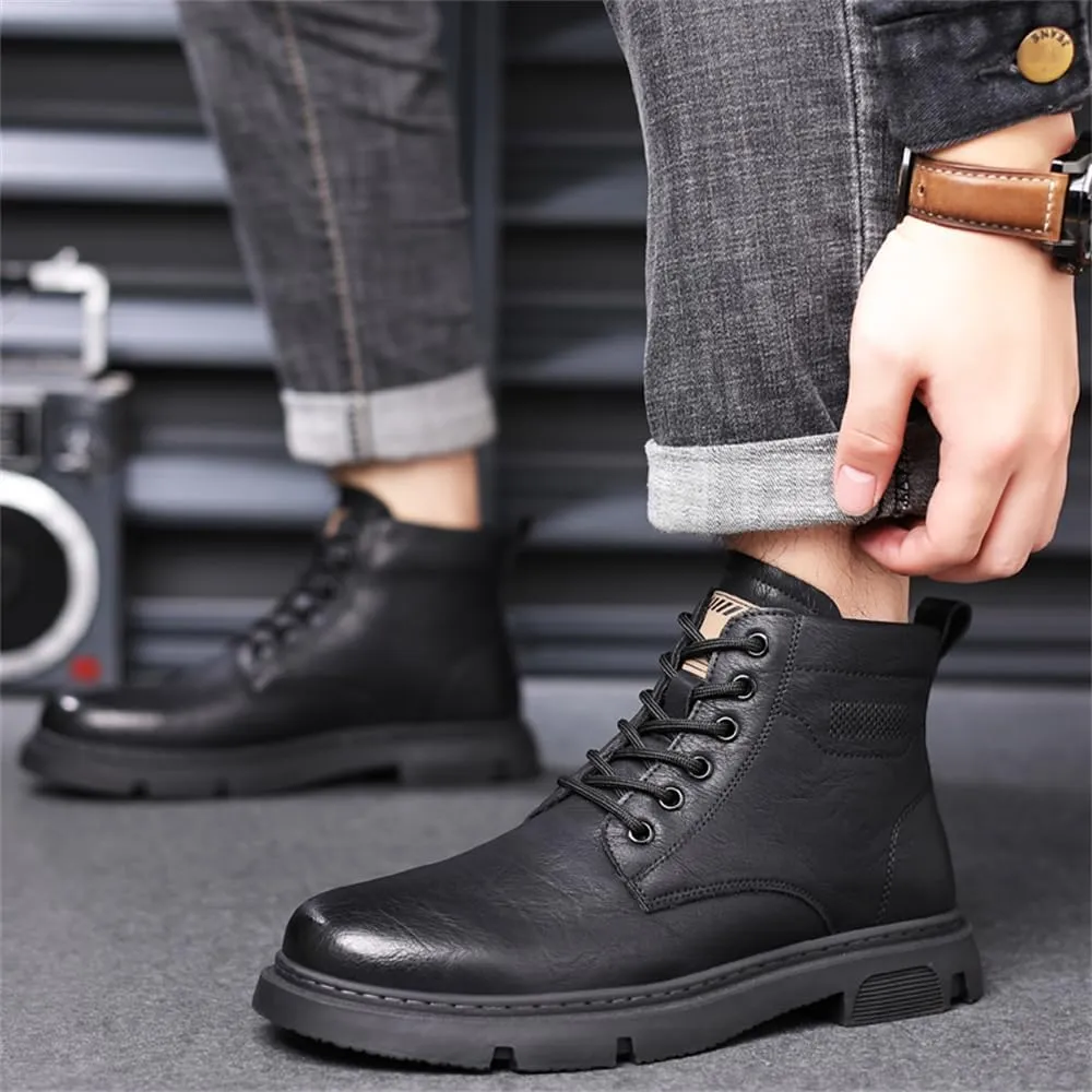 Mens Winter Snow Boots Water Resistant Warm Fur Lined Anti Slip Work Ankle Shoes Casual Lightweight Hiking Outdoor Trekking Boot