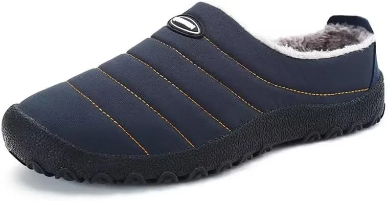 Men's Women's Indoor Outdoor Warm Velvet Winter Slippers for Home Street Walking