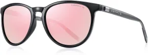 MERRY'S Polarized Sunglasses for Women Men Vintage Retro Classic Round Frame Aluminum Legs S8288