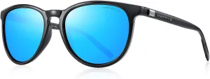 MERRY'S Polarized Sunglasses for Women Men Vintage Retro Classic Round Frame Aluminum Legs S8288