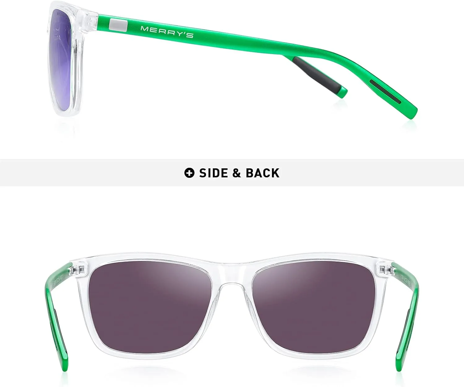 MERRY'S Unisex Polarized Aluminum Sunglasses Vintage Sun Glasses For Men/Women S8286