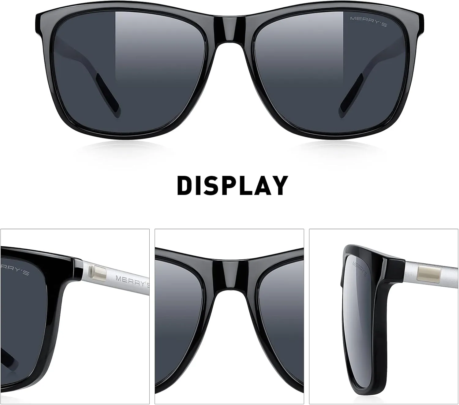 MERRY'S Unisex Polarized Aluminum Sunglasses Vintage Sun Glasses For Men/Women S8286