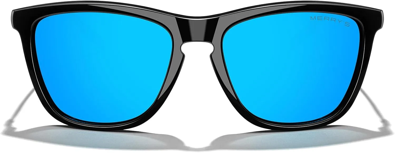 MERRY'S Unisex Polarized Sunglasses for Women Men Classic Retro Designer Style Aluminum Legs
