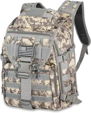 Military Tactical Hiking Backpacks for Men, Survival Army Camo Rucksack for Camping Trekking