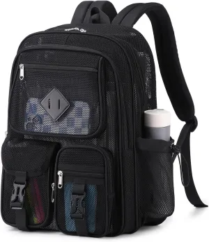 MOONBABY Semi-Transparent Mesh Backpack - Ultimate Versatility!